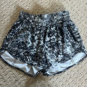 lululemon grey and black shorts